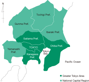 Tokyo Metropolis and Surrounding Prefectures