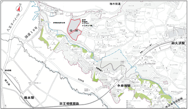 事業用地の地図