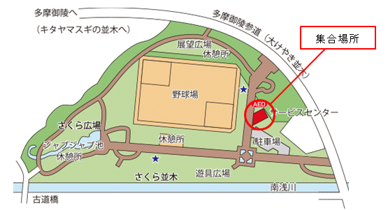 集合場所の地図