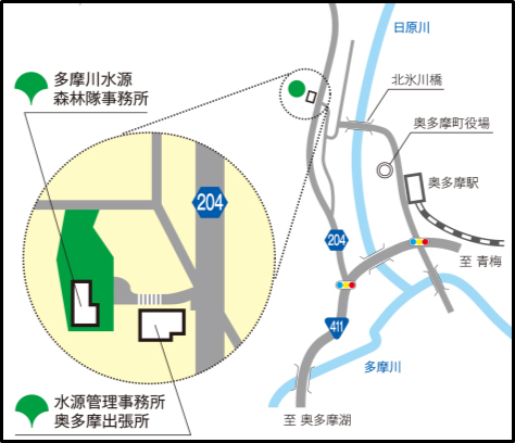 集合場所への地図