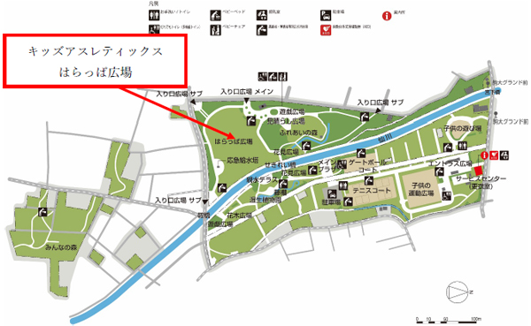 祖師谷公園内の地図