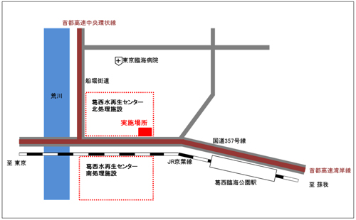 実施場所の地図