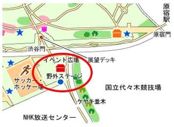 会場への地図