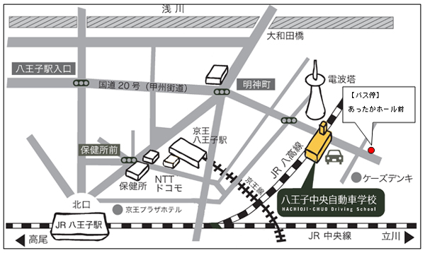 会場への地図