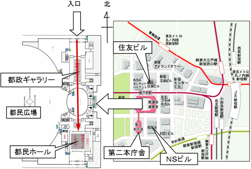 会場への地図