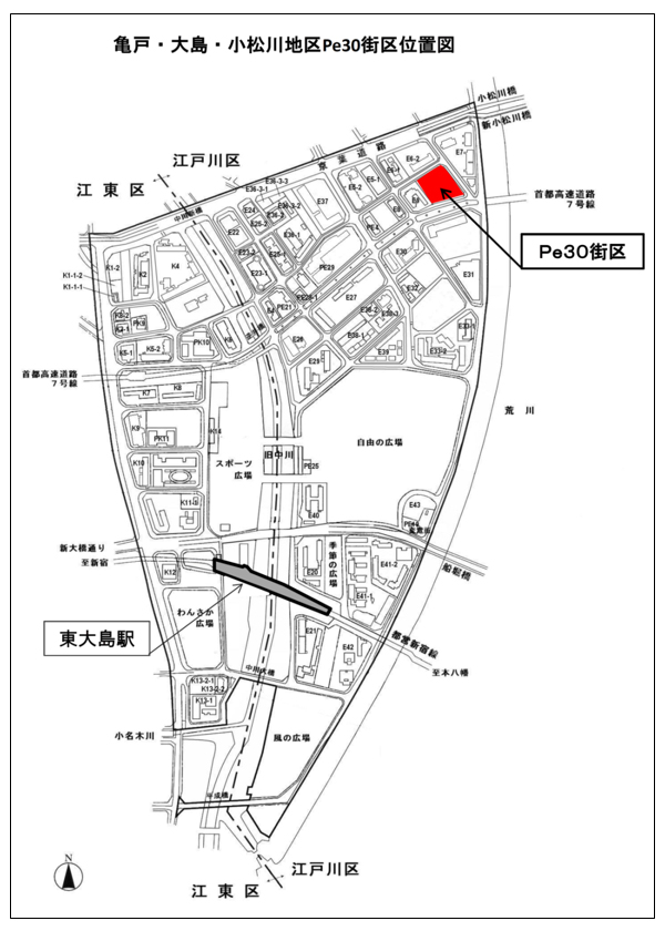 Pe30街区の地図