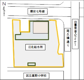 給水所への案内図