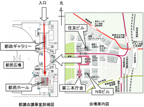 会場への地図