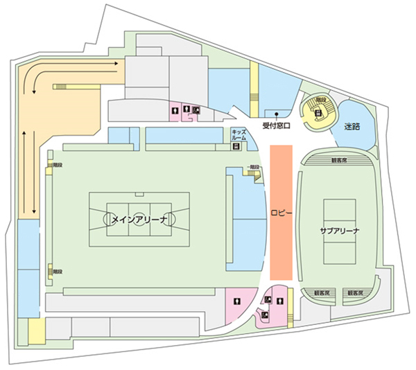 会場地下1階平面図の画像