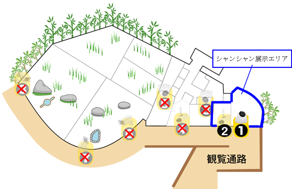 ライブカメラ映像の配置図