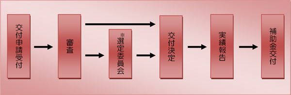 申請から交付までのスケジュールのイメージ画像