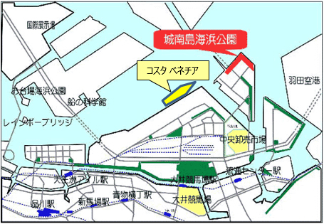 城南島海浜公園案内図