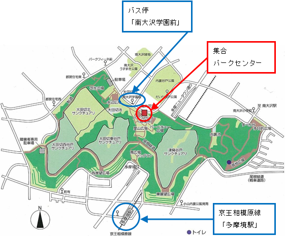 小山内裏公園の地図