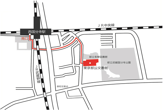 移転場所への地図