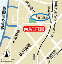 庭園への地図