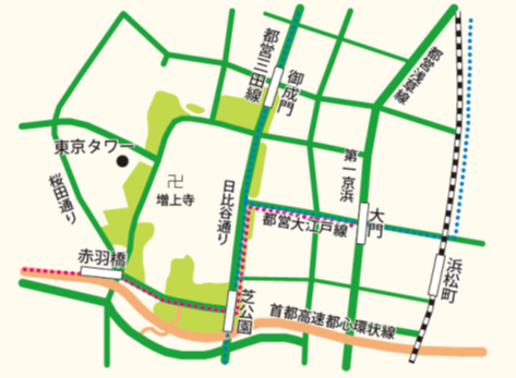 公園への地図