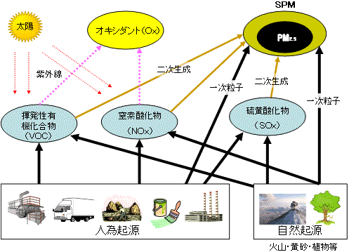 発生源と生成機構の画像