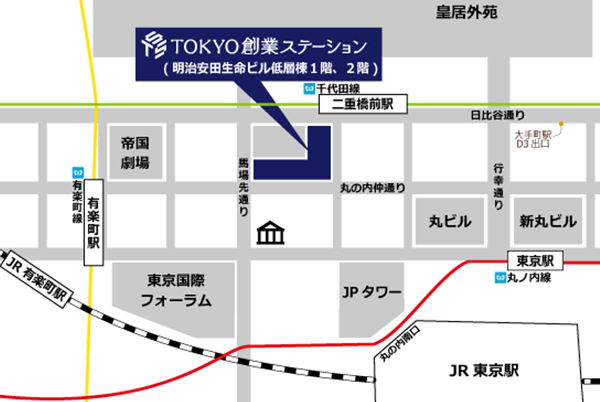 丸の内会場までの地図