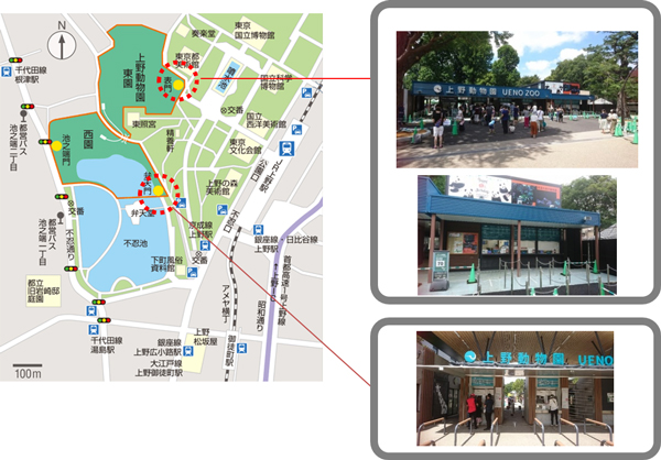 実証実験実施場所の地図