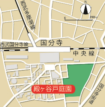 庭園への地図