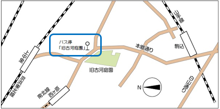 庭園への地図