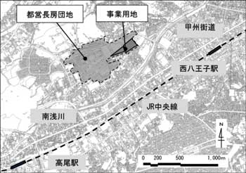 事業用地の地図