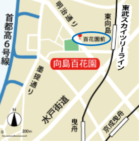 庭園への地図