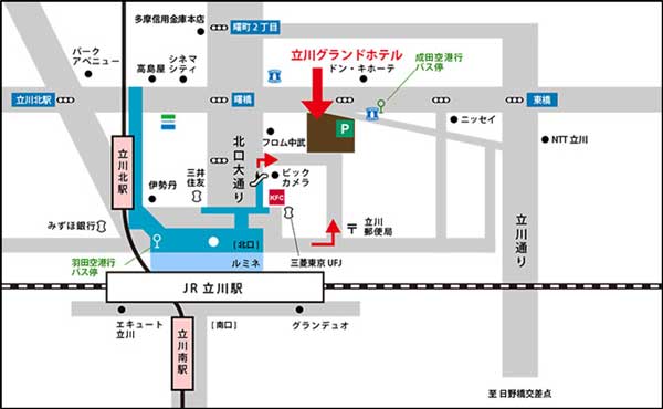 会場への地図