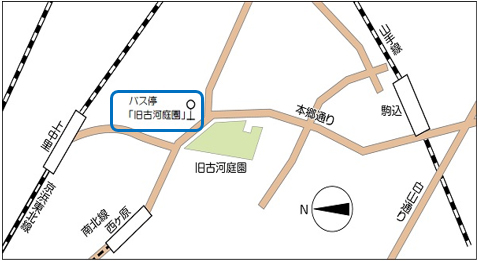 庭園への地図