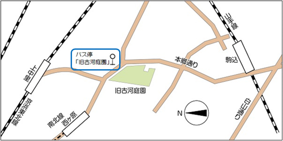 庭園への地図