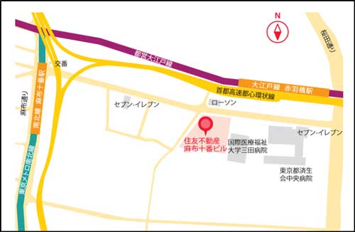 会場への地図