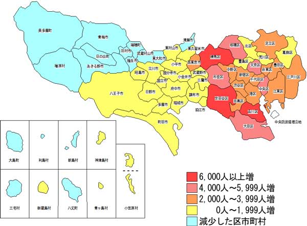 地域人口増減数のイメージ画像