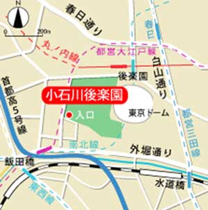 庭園への地図