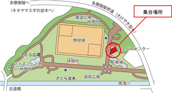 集合場所の地図