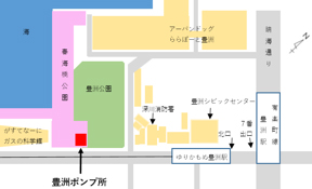 ポンプ所への案内図