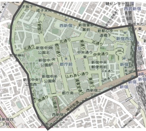 設置エリアの地図