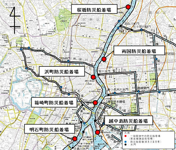 防災船着場位置図の画像