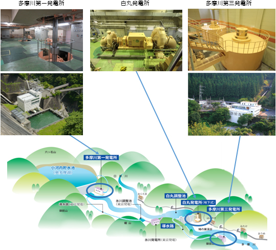 発電所の位置図